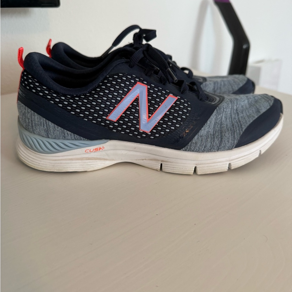 New Balance Navy and White Sneakers